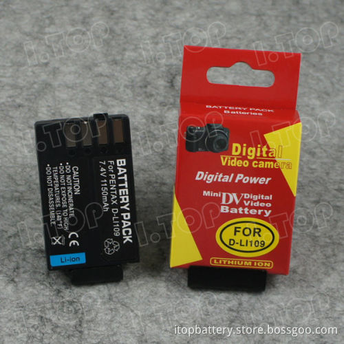 Power camcorder battery For Pentax D-LI109 ,7.4V 1150mAh, 18 months warranty